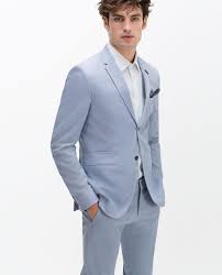 That's why we've brought all of the essentials together, from men's suits to ties to suit separates, in one convenient location. Sky Blue Mouline Ceramic Fibre Wool Suit Blazer Blazers Man Men Suits Blue Light Blue Suit Linen Suits For Men