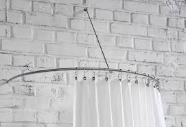 Shower Curtain Semi Circle Rail Dr 140 Hw By Phos Shower Curtains Design At Stylepark Shower Curtain Rods Round Shower Curtain Rod Curtains