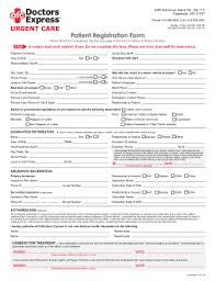 Doctors' urgent care provides treatment for adults and children for injuries and illnesses, as well as testing and healthcare needs. Fillable Online Registration Form Afc Doctors Express Urgent Care Fax Email Print Pdffiller