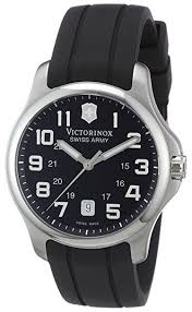 Victorinox Men S 241357 Swiss Army Officer S Analog Swiss Quartz Black Rubber Watch Victorinox Swiss Army Wristwatch Men Victorinox Swiss Army Watches
