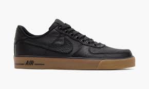 Nike Air Force 1 Black Swoosh Gum Sole Nike Air Force 1 Ac Black Gum Shoes Too Big Sneakers Fashion Sneakers Men