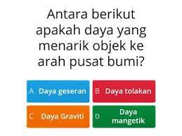 Sistem kuiz sains tajuk 3 tahun 4 other quiz quizizz. Bumi Sains Tahun 1 Sumber Pengajaran