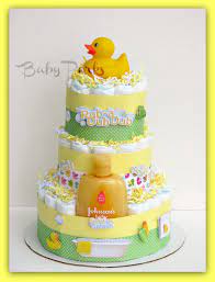Pin By Ingrid More On Baby Shower Baby Shower Duck Diaper Cake Boy Rubber Duck Baby Shower