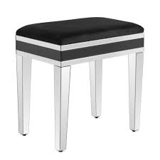 Shop allmodern for modern and contemporary accent & vanity stools to match your style and budget. Beautify Black Mirrored Dressing Table Stool Vanity Make Up Chair Velvet Padded Cushion Buy Online In Andorra At Andorra Desertcart Com Productid 89303867