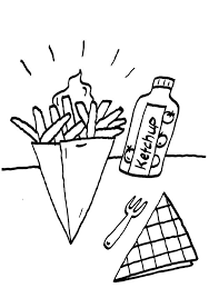 Patatas Fritas Para Colorear