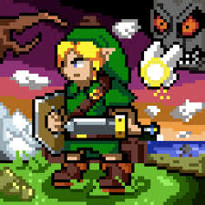 Perler bead 8 bit pixel sprites. Artstation Pixelart Yuri Rodrigues