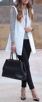 White Sleeveless Vest Fashion Work Fashion Vest White