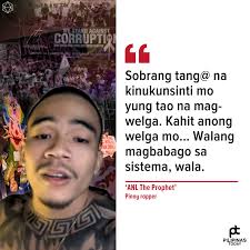 KAHIT ANONG WELGA MO WALANG MAGBABAGO SA SISTEMA' Viral ngayon ang pahayag  ng Pinoy rapper na si 'ANL The Prophet' hinggil sa mga usaping welga o  kilos-protesta kung saan iginiit niya na