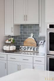 Rae Dunn Mugs Gray And White Kitchen White Quartz Countertop Kitchen Replacing Kitchen Countertops Kitchen Cabinet Design Stainless Steel Kitchen Cabinets