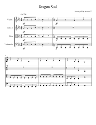 Insert songs do differ from background music (bgm) in the amount of attention they are given, particularly in an additional notation (generally alongside the opening and ending theme) in the episode's or film's full credits. Dragon Soul Dragon Ball Z Kai String Quartet Sheet Music For Violin Cello Viola String Quartet Musescore Com