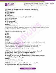 Ncert Exemplar Solutions For Class 6 Science Chapter 9 The Living Organisms And Their Surroundings Get Free Pdf