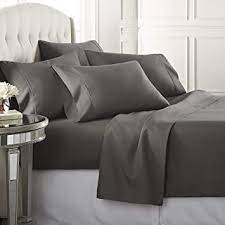 4.6 out of 5 stars. Amazon Com Danjor Linens Queen Size Bed Sheets Set 1800 Series 6 Piece Bedding Sheet Pillowcases Sets W Deep Pockets Fade Resistant Machine Washable Gray Home Kitchen