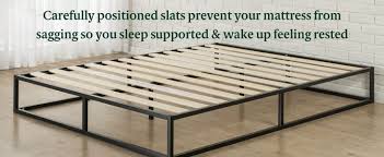Don't sleep on the zinus smartbase platform bed frame! Amazon Com Zinus Joseph Metal Platforma Bed Frame Mattress Foundation Wood Slat Support No Box Spring Needed Sturdy Steel Structure Queen Home Kitchen