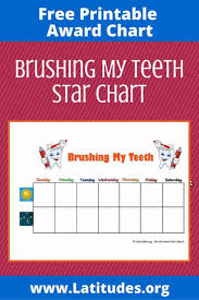 Free Brushing Your Teeth Chart Weekly Star Acn Latitudes