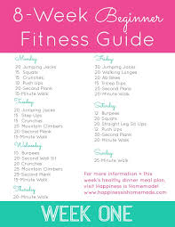 8 Week Beginner Fitness Jumpstart Week One Workout Plan