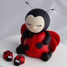 Fondant Ladybug Cake Topper Ladybug Cake Fondant Cake Toppers Ladybug Cakes
