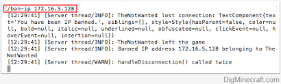 Bow give p bow unbreakable 1,enchantments sword give p minecraft netherite sword unbreakable 1,enchantments axe give p minecraft netherite axe. How To Use The Ban Ip Command In Minecraft