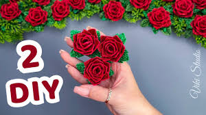 ‪WOW! 🤩 2 DIY AMAZING Flowers Making Idea With Glitter Foam Sheet - YouTube‬‏