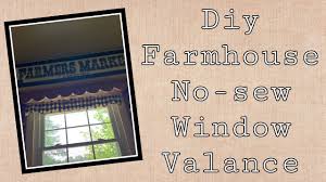 The best i can usually come up with is a yard sale treasure, which means it's not perfect but it will do. Diy Farmhouse No Sew Window Valance Youtube