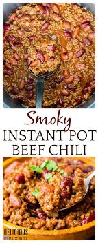 While it's nowhere near as good as my scratch recipe. Instant Pot Smoky Beef Chili A Super Easy Chili Recipe Loaded With Ground Beef Kidney Beans Chili Recipe Easy Recipes With Kidney Beans Smoked Chili Recipe