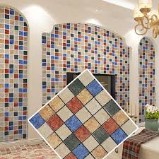Grid Mosaic Sheet Wall & Floor Tile Mixed Material Outdoor Wall Tile -  Clearhalo