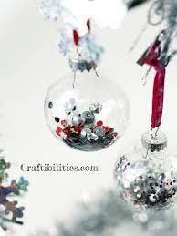 Diy Jingle Bell Jumbo Glitter Ornaments Holiday Craft Easy Way To Fill Decorate Clear Orn Clear Christmas Ornaments Christmas Ornaments Clear Ornaments