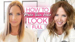 If hair is thin at the crown but still thick in front, try bangs to create a fuller look. How To Make Thin Hair Look Thick Step By Step Youtube