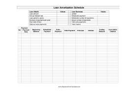 A Printable Loan Amortization Schedule Including Interest On Which To Calculate When A Debt Will B Amortization Schedule Schedule Template Schedule Templates
