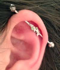 Industrial piercing is a double perforation of the upper ear cartilage specifically. Additional Tips For Industrial Piercing