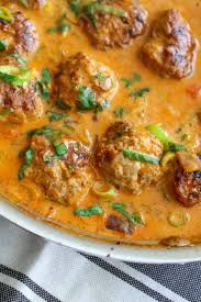 Thai Red Curry Chicken Meatballs Foodbyjonister Recipe Red Curry Chicken Curry Chicken Curry