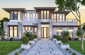Many kitchens in a house plan with great room also. Plan 86033bw Spacious Upscale Contemporary With Multiple Second Floor Balconies Prairie Style Houses House Designs Exterior House With Balcony