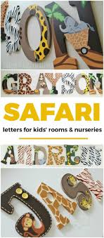 Lambs & ivy garden safari collection. Lambs And Ivy Safari Express Themed Wooden Letters For Nursery Or Bedroom Safari Themed Custom Painted Wood L Wooden Letters For Nursery Boy Decor Baby Decor