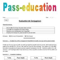Découvrez notre leçon de conjugaison sur le passé simple pour le cm1 et le cm2 ainsi qu'une série d'exercices d'évaluation à imprimer en pdf. Passe Simple Cm2 Evaluation