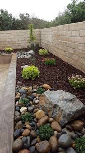 I've seen a few different backyard ideas with logs, but building a pergola pathway leading to some mysterious place beyond is reminiscent of the enigmatic. Rocks In Flower Beds Rock Garden Landscaping Backyard Garden Landscape Small Backyard Landscaping