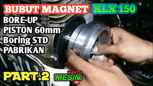 Dua rangkaian kawat magnet tersebut yang menjadi pengaruh besar dalam mengurangi noise berupa. Bore Up Klx 150 Harian Part 2 Bubut Magnet Klx 150 Bore Up Klx Piston 60mm Boring Std Pabrik Youtube