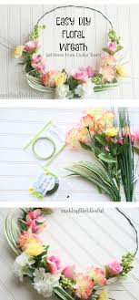 Looking for hard to find flowers and artificial stems? Easy Dollar Store Floral Wreath Making Life Blissful