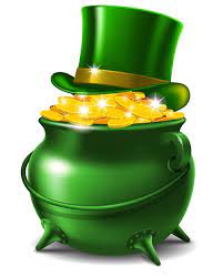 Green Money Cans And Caps Vector Pot Of Gold Saint Patricks Day Art Pot Of Gold Image