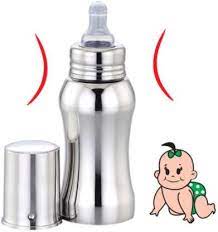 Welcome Stainless Steel Baby Feeding Bottle 200 Ml 304 Grade Stainless Steel Baby Bottles Online In India Buy Welcome Feeding Milk Bottle Products In India Baby Bottle With Silicon Nipple Flipkart Com