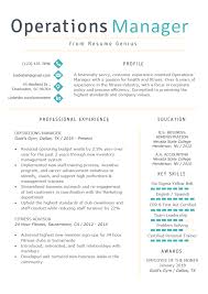 Operations Manager Resume Example Writing Tips Rg Resume Template Ideas Of Resume Template Resumetemp In 2020 Resume Examples Job Resume Examples Manager Resume