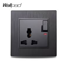 Choose the right gold outlet that lasts longer and serves your needs. Wallpad S6 13a Uk Electric Outlet Power Wall Socket 3 Flat Pin Plug Black Silver Gold Brushed Pc Plastic Imitating Aluminum Electrical Sockets Aliexpress