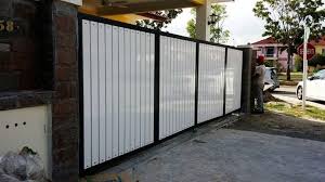 Harga pintu minimalis aluminium, kaca, kayu, dan besi. Grill Rumah Pagar Besi Dengan Panel Aluminium Warna Powder Coating