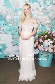See more ideas about paper flowers, flowers, beautiful moon. Elle Fanning White Evening Dress Tiffany Co Paper Flowers Event And Believe In Dreams Campaign Launch Thecelebritydresses