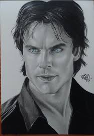 I recently drew 2 new face sketches of Ian Somerhalder & a sketch of Paul  Wesley for them to autograph when I meet them in a couple weeks, BUT I have  decided