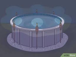 Corner pool with terraced deck. 3 Ways To Decorate An Above Ground Pool Wikihow