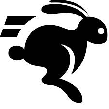 Running Rabbit Icon The Logo Shows A Rabbit Which Is Either Running Or Jumping Forward Fast You Can Tell It S Speeding Becaus In 2021 Rabbit Icon Rabbit Tattoos Icon
