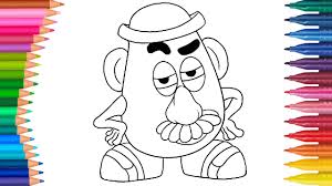Download and print for free. Mr Potato Head How To Draw And Color Coloring Page Little Hands Coloring Book Youtube