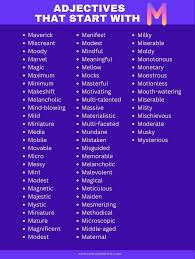 Adjectives That Start With M - Capitalize My Title