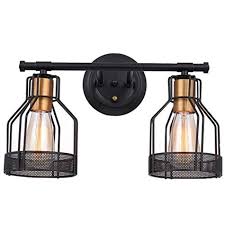 Shop 2 Light Vanity Industrial Cage Wall Sconce Light Overstock 29401103