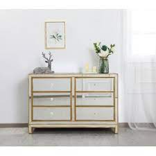 Today, i was able to finish the lovely french linen and gold chest of drawers! Gold Wood Mirrored Dressers You Ll Love In 2021 Wayfair