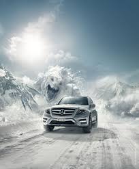 Mercedes Benz Snow Monster On Behance Ads Creative Snow Monster Graphic Design Print